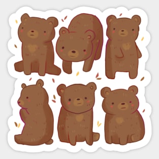 Cute bears pattern Sticker